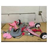 Radio Flyer Toddler Tricycle Bike and Stroller with Adjustable Seat, for 1 to 5 Years Old, Pink - Compact and Lightweight Pram Trike for Toddlers