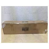 Goplus 7.5FT Artificial Snow Flocked Christmas Tree, Pre-Lit Hinged Pencil Tree with 350 LED Lights and Metal Stand, Slim Xmas Tree for Holiday Decor (Not Tested)