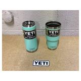 BUNDLE OF 2 YETI Rambler 26 oz Bottle, Stainless Steel MISSING CAPS Yeti Rambler 30OZ Tumbler MISSING CAP