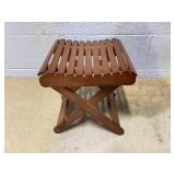 LOYPP Folding Bamboo Stool for Shower, Leg Shaving and Foot Rest, Natural Bamboo Folding Stool, Folding Bamboo Shower Seat, Fully Assembled, 12 Inch High 11"D x 11"W x 12"H