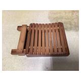 LOYPP Folding Bamboo Stool for Shower, Leg Shaving and Foot Rest, Natural Bamboo Folding Stool, Folding Bamboo Shower Seat, Fully Assembled, 12 Inch High 11"D x 11"W x 12"H