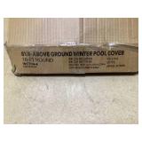 Blue Wave Bronze 8-Year 18 ft Round Above Ground Pool Cover for Winter Durable & Weather-Resistant Polyethylene Winch, Cable  Navy Blue