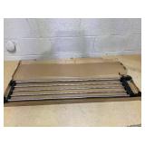 Hershii Expandable Closet Tension Shelf Rod Adjustable Metal Storage 46.85-75 Inches (Maybe Missing Part)