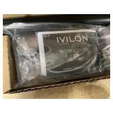 Ivilon Drapery Window Curtain Rod - End Cap Style Design 1 Inch Pole. 48 to 86 Inch Color Black