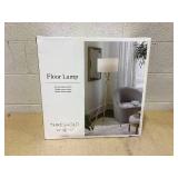 Threshold 59"x18.5" Modern Tripod Floor Lamp Natural - Threshold: Linen Shade, Metal Body, ETL Listed, 3-Way Switch