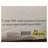 Threshold 60"x20.5" Floor Lamp with Marble Table - Threshold: Modern Standing Lamp with Polyester Shade