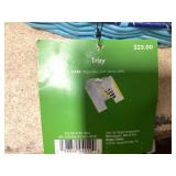 LOT OF 4 Kate Spade Striped Large Woven Serving Trays Green Blue