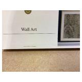 LOT OF 2 Threshold 24" x 30" Textured Fabric Framed Wall Art - Threshold: Burlap Material, Abstract Digital Art, Beige Polystyrene Frame