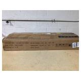 Cyclysio Dresser with Hanging Rack, 5 Fabric Drawers Dresser with Clothes Rack, Wooden Top Storage Chest of Drawers with Charging Station & LED Lights, Lockable Wheels, Closet