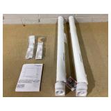 Cumbor 55" Wide Retractable Bab Gates for Stairs, 34" Tall Mesh Dog Gate for Doorways, Pet Safety Essential Fit for Baseboards, Wide Toddlers Gates for Hallways, Indoc & Outdoor, White