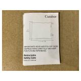 Cumbor 55" Wide Retractable Bab Gates for Stairs, 34" Tall Mesh Dog Gate for Doorways, Pet Safety Essential Fit for Baseboards, Wide Toddlers Gates for Hallways, Indoc & Outdoor, White