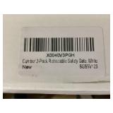 Cumbor 55" Wide Retractable Bab Gates for Stairs, 34" Tall Mesh Dog Gate for Doorways, Pet Safety Essential Fit for Baseboards, Wide Toddlers Gates for Hallways, Indoc & Outdoor, White