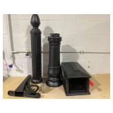 Architectural Mailboxes Stratford Decorative Plastic Post Mount Black Mailbox
