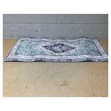 Lahome Boho Round Rug - 7Ft Washable Area Rug, Non-Slip Small Bathroom Rug, Lightweight Bedroom Throw, Oriental Distressed Print Carpet for Entryway, Sofa, Nursery, Kids Room 2