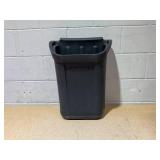 Carlisle FoodService Products CC11TH03 Trash Bin for Bussing Cart, 7 gal Capacity, 22" Height, 18" Width, 12.25" Length, Polyethylene (PE), Black