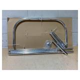 Zenna Home Rustproof Round Shower Curtain Rod for Clawfoot Tub with Easy Installation, Oval Hoop Shower Curtain Rod, Fits Areas up to 70.5 by 28 Inches, Chrome