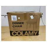 COLAMY Modern Dining Chairs Set of 2, Fabric Upholstered Dining Room Chairs Dinner Chair Stylish Kitchen Chairs with Curved Back and Metal Legs, Beige 22.44 x 19.08 x 31.89 inches