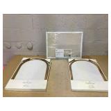 LOT OF 2 Hearth & Hand with Magnolia Arched 16"x24" Wood Framed Fabric Bulletin Board - Hearth & Hand with Magnolia