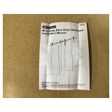 WINSOON 60" Bifold Barn Door Hardware: Smooth Quietly Bi-fold Sliding Door Hardware for 56" Closet Doors - Black Folding Track Kit Easy to Install - Bi Fold Barn Door Hardware Kit