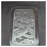 2022 1 oz Silber Queen Elizabeth/Dragon Bar