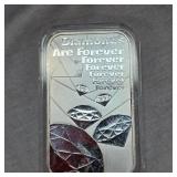 1oz Royal Mint 007 Bond, Diamonds are Forever, Bar