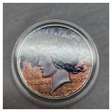 1922 Peace $1 Color Overlayed, 1 side