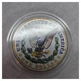 1921 Morgan $1, Color Overlayed