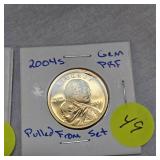 2004 S Gem Proof $1 From Set,2009 Polk Proof Gem