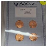 2009 P,D AACGS MS65 1c, Set of 8