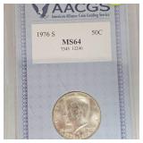 2-AACGS MS64 50c Kennedys