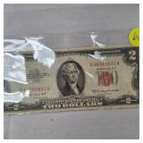 1953 B Series $2 US Red Seal Note