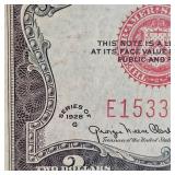 1928 G Series $2 US Red Seal Note & 1963  $2 Red Seal Note