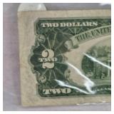 1928 G Series $2 US Red Seal Note & 1963  $2 Red Seal Note