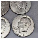 Lot of 8 Ike $1 Coins