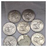 Lot of 8 Ike $1 Coins