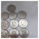Lot of 10 Ikes $1 Coins, 71,71,72,74,77,77,78,76,76,76