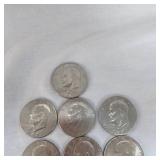 Lot of 10 Ikes $1 Coins, 71,71,72,74,77,77,78,76,76,76