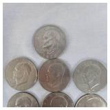 Lot of 10 Ikes $1 Coins, 71,71,72,74,77,77,78,76,76,76