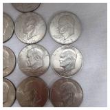 Lot of 10 Ikes $1 Coins, 71,71,72,74,77,77,78,76,76,76