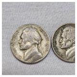 1943,44,44,45 Silver Nickels(4)