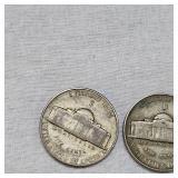 1943,44,44,45 Silver Nickels(4)