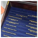 Beautiful Coin Glass Display Box "Collectible Coins of America Box"