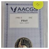 1986 S AACGS PR65 50c