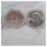 Bicentennial Ikes(4) in capsules, 1776-1976