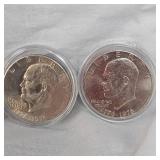 Bicentennial Ikes(4) in capsules, 1776-1976