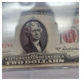 1953 A @2 US Note Red Seal XF