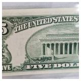 1953 $5 US Note Red Seal B UNC