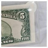 1953 $5 US Note Red Seal B UNC