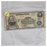 1902 $5 Minneapolis, MN Horseblanket