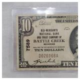 1929 $10 Battlecreek, MI National Note, XF